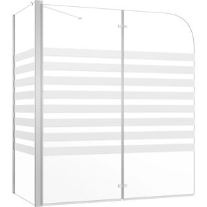 vidaXL Bath Enclosure 120x68x130 cm Tempered Glass Stripe Shower Screen Panel vidaXL Bath Enclosure 120x68x130 cm Tempered Glass Stripe Shower Screen Panel