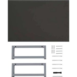 vidaXL Wall-Mounted Bathroom Set - Grey Ceramic Round Basin & Shelf vidaXL Wall-Mounted Bathroom Set - Grey Ceramic Round Basin & Shelf