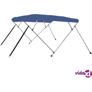 vidaXL 4-Bogen Bimini Top Blauw 243x180x137 cm - Bootkap vidaXL 4-Bogen Bimini Top Blauw 243x180x137 cm - Bootkap