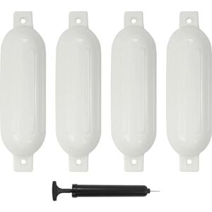 vidaXL Boat Fender 4 pcs White 51 x 14 cm PVC - Boat Fender vidaXL Boat Fender 4 pcs White 51 x 14 cm PVC - Boat Fender