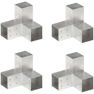 vidaXL Pylväiden liittimet - 4 kpl Y-muotoiset Galvanoitu Metallia 81x81 mm vidaXL Pylväiden liittimet - 4 kpl Y-muotoiset Galvanoitu Metallia 81x81 mm