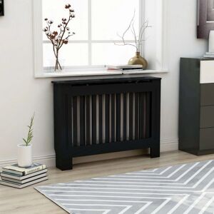 vidaXL Radiator Cover Black MDF Wood Grill Cabinet Heater Shelf Heating Unit - Radiator Cover vidaXL Radiator Cover Black MDF Wood Grill Cabinet Heater Shelf Heating Unit - Radiator Cover