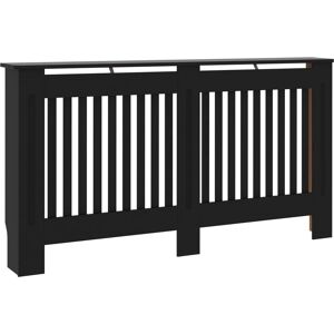 vidaXL Black MDF Radiator Cover - 152x19x81.5 cm vidaXL Black MDF Radiator Cover - 152x19x81.5 cm