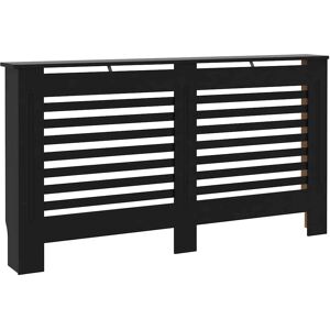 vidaXL Radiator Cover Black MDF 152x19x81 cm - Radiator Cover vidaXL Radiator Cover Black MDF 152x19x81 cm - Radiator Cover