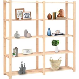 vidaXL Storage Shelves 5 Floors 2 pcs 170x38x170cm Solid Pine 500kg vidaXL Storage Shelves 5 Floors 2 pcs 170x38x170cm Solid Pine 500kg