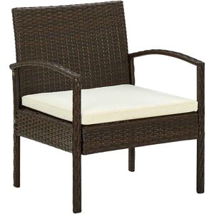 Chaise de jardin extérieure VidaXL - Siège rembourré, acier, polyester, polyrattan - Publicité Chaise de jardin extérieure VidaXL - Siège rembourré, acier, polyester, polyrattan - Publicité