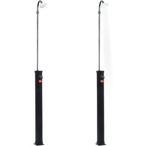 vidaXL Garden Solar Shower Black 215cm 8L Patio Swimming Pool Showering Stand vidaXL Garden Solar Shower Black 215cm 8L Patio Swimming Pool Showering Stand