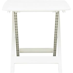 vidaXL Garden Table Foldable White Plastic - garden tables vidaXL Garden Table Foldable White Plastic - garden tables