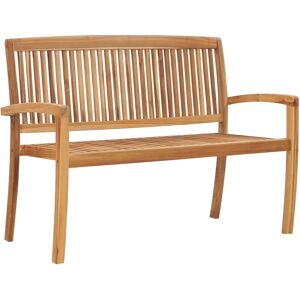 vidaXL 128.5cm teak stackable garden bench - Garden furniture vidaXL 128.5cm teak stackable garden bench - Garden furniture