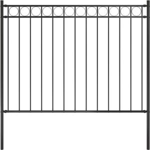 vidaXL Garden Fence Steel 1.7x1 m Black - Garden Fence vidaXL Garden Fence Steel 1.7x1 m Black - Garden Fence