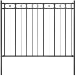 vidaXL Garden Fence Steel 1.7x1.2 m Black Outdoor Border Edging Fencing Barrier - Garden Fence vidaXL Garden Fence Steel 1.7x1.2 m Black Outdoor Border Edging Fencing Barrier - Garden Fence