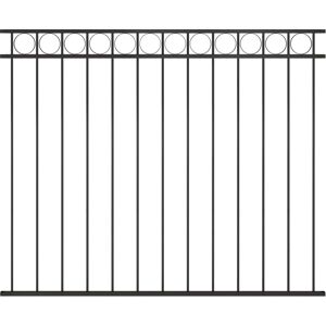 vidaXL Steel Fence Panel 1.7x1.5m Black - Garden Privacy Barrier vidaXL Steel Fence Panel 1.7x1.5m Black - Garden Privacy Barrier