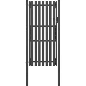 vidaXL Garden Fence Gate Steel 1x2.5m Anthracite - Garden Fence Gate vidaXL Garden Fence Gate Steel 1x2.5m Anthracite - Garden Fence Gate