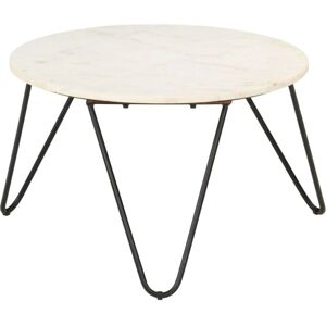 vidaXL Hvid marmor look sofabord 65x65x42 cm vidaXL Hvid marmor look sofabord 65x65x42 cm
