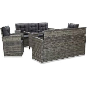 vidaXL Gartenmöbel-Set - Grau - 5-tlg. Essgruppe vidaXL Gartenmöbel-Set - Grau - 5-tlg. Essgruppe