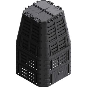 vidaXL Garden Composter - Black - 1000 L - Garden Composter vidaXL Garden Composter - Black - 1000 L - Garden Composter