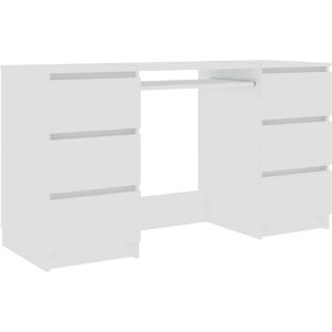 vidaXL White Desk - 140x50x77 cm - Engineered Wood vidaXL White Desk - 140x50x77 cm - Engineered Wood