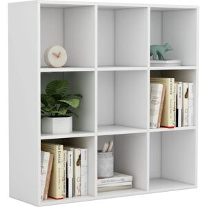 vidaXL 801125 White Bookcase - 9 Compartments - Living Room Furniture vidaXL 801125 White Bookcase - 9 Compartments - Living Room Furniture