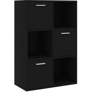 vidaXL Storage Cabinet Black 60x29.5x90 cm Engineered Wood - Storage Cabinet vidaXL Storage Cabinet Black 60x29.5x90 cm Engineered Wood - Storage Cabinet
