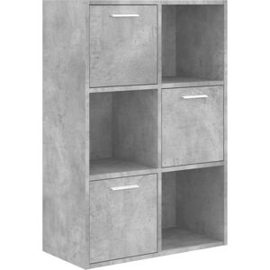 vidaXL Storage Cabinet Concrete Grey Engineered Wood Bedroom Office Shelf - Storage Cabinet vidaXL Storage Cabinet Concrete Grey Engineered Wood Bedroom Office Shelf - Storage Cabinet