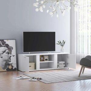 vidaXL White TV Cabinet 120x34x37 cm Engineered Wood - TV Cabinet vidaXL White TV Cabinet 120x34x37 cm Engineered Wood - TV Cabinet