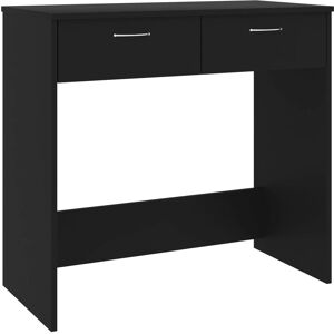 vidaXL Black Wood Desk - Space-Saving 80x40x75cm vidaXL Black Wood Desk - Space-Saving 80x40x75cm