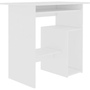 vidaXL White Engineered Wood Desk - Office & Bedroom Furniture vidaXL White Engineered Wood Desk - Office & Bedroom Furniture