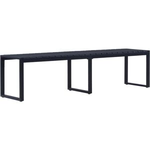 vidaXL Garden Bench 180cm Black Outdoor Seating - Garden Bench vidaXL Garden Bench 180cm Black Outdoor Seating - Garden Bench