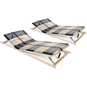 vidaXL Baza de pat - 42 lamele, 90x200 cm, 2 bucăți - Baza de pat vidaXL Baza de pat - 42 lamele, 90x200 cm, 2 bucăți - Baza de pat