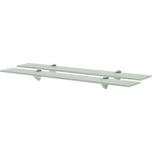 vidaXL Floating Shelves 2 pcs Glass 70x10 cm - Floating Shelves vidaXL Floating Shelves 2 pcs Glass 70x10 cm - Floating Shelves