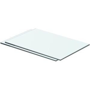 vidaXL 1/2x Shelves Panel Glass Clear Sheet Shelf Panel Ledg - Shelves vidaXL 1/2x Shelves Panel Glass Clear Sheet Shelf Panel Ledg - Shelves