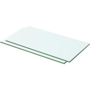 vidaXL Shelves 2 pcs. Glass Transparent - Shelves vidaXL Shelves 2 pcs. Glass Transparent - Shelves