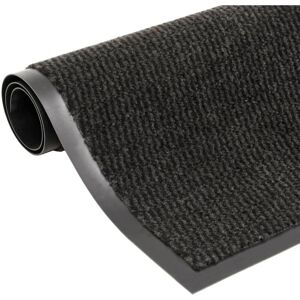 vidaXL Black Rectangular Dirt Trap Mats Set of 2 - Door Mat vidaXL Black Rectangular Dirt Trap Mats Set of 2 - Door Mat