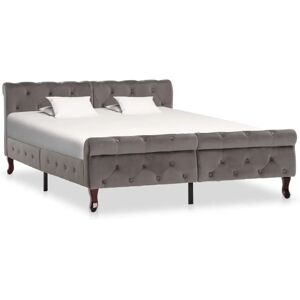 vidaXL Sengeramme grå fløjl 140x200cm - Sengeramme vidaXL Sengeramme grå fløjl 140x200cm - Sengeramme