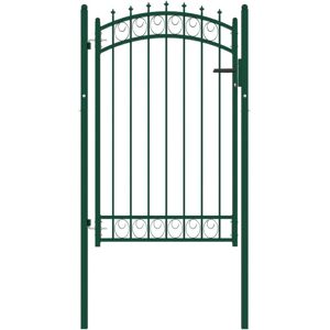 vidaXL Steel Garden Fence Gate - 100x150 cm, Green vidaXL Steel Garden Fence Gate - 100x150 cm, Green