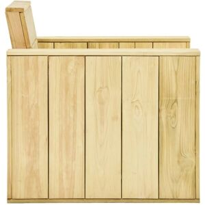 vidaXL Sillas de jardín - 2 uds madera de pino impregnada - Sillas de jardín vidaXL Sillas de jardín - 2 uds madera de pino impregnada - Sillas de jardín