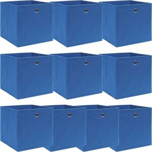 vidaXL 10x Storage Boxes Blue Fabric Foldable Garden Chests Cases Organisers - Storage Boxes vidaXL 10x Storage Boxes Blue Fabric Foldable Garden Chests Cases Organisers - Storage Boxes