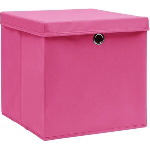 vidaXL Storage Boxes with Lids 4 pcs Pink - Storage Boxes vidaXL Storage Boxes with Lids 4 pcs Pink - Storage Boxes