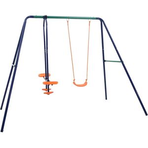 vidaXL Swing set with 3 seats steel vidaXL Swing set with 3 seats steel