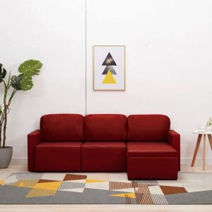 vidaXL Modulares 3-Sitzer-Sofa Vino Tinto - Schlafsofa vidaXL Modulares 3-Sitzer-Sofa Vino Tinto - Schlafsofa