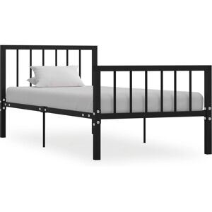 vidaXL Sengeramme i metal sort 90x200cm - Sengestellet vidaXL Sengeramme i metal sort 90x200cm - Sengestellet