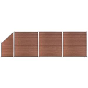 VIDAXL Nova - Fence Panels in WPC 3 Squares 1 Inclined 619x186cm - Brown VIDAXL Nova - Fence Panels in WPC 3 Squares 1 Inclined 619x186cm - Brown