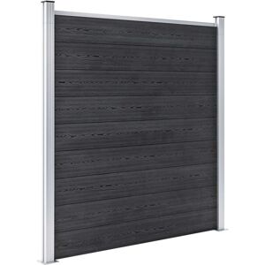 vidaXL WPC Fence Set 4 Square 1 Slanted - Fence Panel Set vidaXL WPC Fence Set 4 Square 1 Slanted - Fence Panel Set