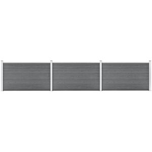 vidaXL Garden Fence WPC 526x106cm Grey Privacy Patio Barrier Panel Screen - Garden Fence Panel vidaXL Garden Fence WPC 526x106cm Grey Privacy Patio Barrier Panel Screen - Garden Fence Panel