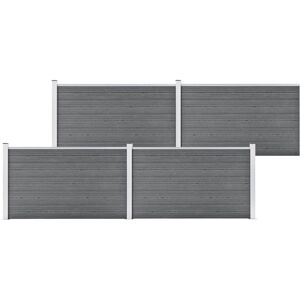 vidaXL Garden Fence WPC 699x106cm Grey Privacy Panel Screen vidaXL Garden Fence WPC 699x106cm Grey Privacy Panel Screen