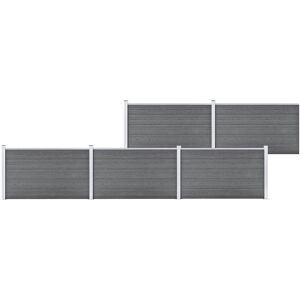 vidaXL Garden Fence WPC 872x106cm Grey Privacy Barrier Panel vidaXL Garden Fence WPC 872x106cm Grey Privacy Barrier Panel