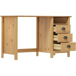 VidaXL Model 288995 Pine Wood Desk with 3 Drawers VidaXL Model 288995 Pine Wood Desk with 3 Drawers