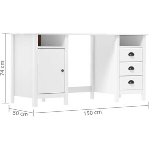 vidaXL Hill White Pine Desk - Desk vidaXL Hill White Pine Desk - Desk