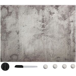 vidaXL Magnetisches Glas-Whiteboard Grau 80x60cm Wandmontage vidaXL Magnetisches Glas-Whiteboard Grau 80x60cm Wandmontage