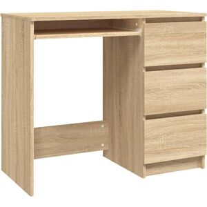 vidaXL Sonoma Oak 90x45x76 cm Schreibtisch - Langlebig, Kompakt, Einfach aufzubauen vidaXL Sonoma Oak 90x45x76 cm Schreibtisch - Langlebig, Kompakt, Einfach aufzubauen